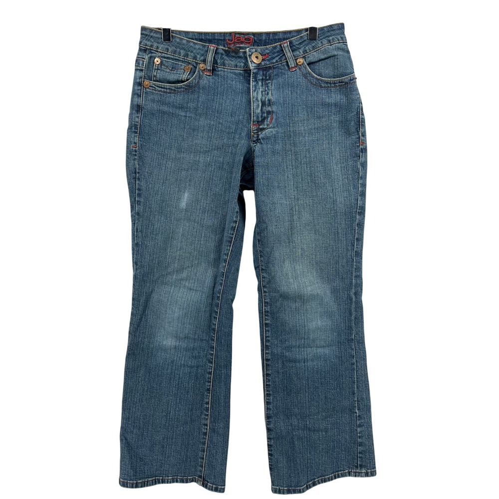 Jag Jeans Womens 10P Blue Denim Bootcut Stretch Mid Rise Jeans JP1354-16 Medium